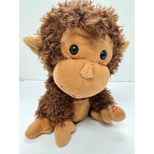 Cuddle Barn Brown Shaggy Monkey Animated Musical Plush Toy Stuffed Animal works